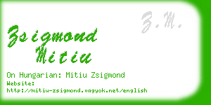 zsigmond mitiu business card